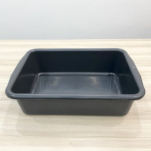Thau nhựa B-034A dùng cho xe dọn thức ăn nhà hàng, thiết kế bo góc, nhựa dày bền chắc.
