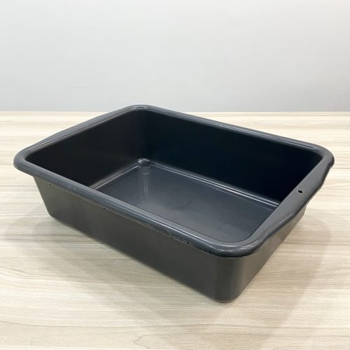 Thau nhựa B-034A dùng cho xe dọn thức ăn nhà hàng, thiết kế bo góc, nhựa dày bền chắc.