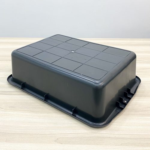 Thau nhựa B-034A dùng cho xe dọn thức ăn nhà hàng, thiết kế bo góc, nhựa dày bền chắc.
