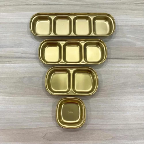 Chén chấm HQ 3 ngăn inox vàng 304 TWD30403G