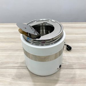 Nồi hâm soup trắng 121818 3 Nồi hâm soup trắng 121818 Song Quán – nồi giữ nhiệt buffet cao cấp, giữ nóng soup không cần châm nước, tiện lợi cho nhà hàng khách sạn.