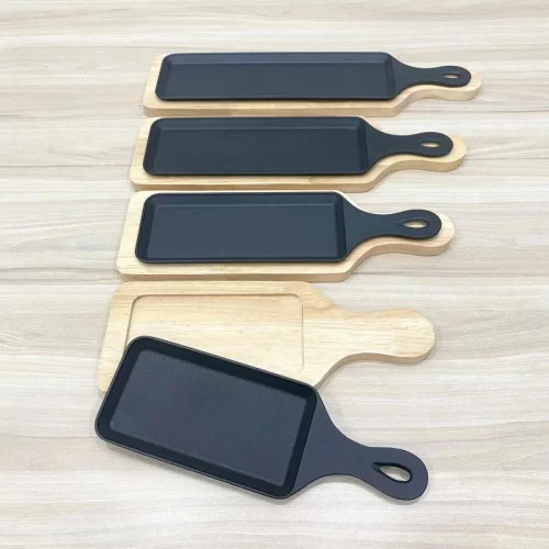 Dĩa gang chữ nhật có tay cầm 7001