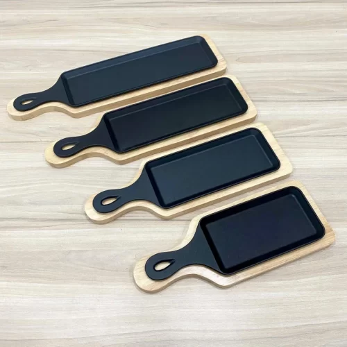Dĩa gang chữ nhật có tay cầm 7002