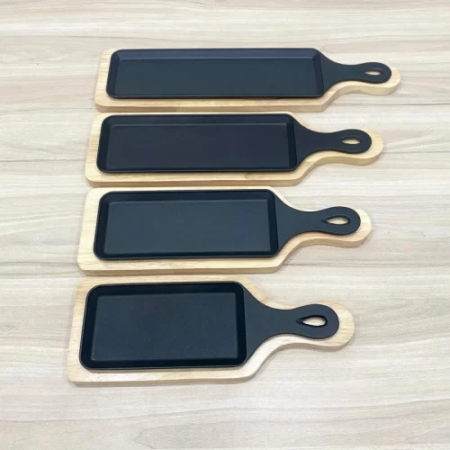 Dĩa gang chữ nhật có tay cầm 7003