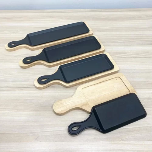 Dĩa gang chữ nhật có tay cầm 7004