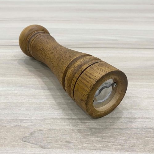 Cối xay tiêu 195052 bằng gỗ tự nhiên, dụng cụ xay tiêu phong cách cổ điển cho gia đình, nhà hàng và khách sạn.