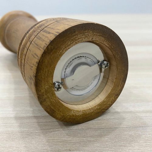 Cối xay tiêu 195052 bằng gỗ tự nhiên, dụng cụ xay tiêu phong cách cổ điển cho gia đình, nhà hàng và khách sạn.