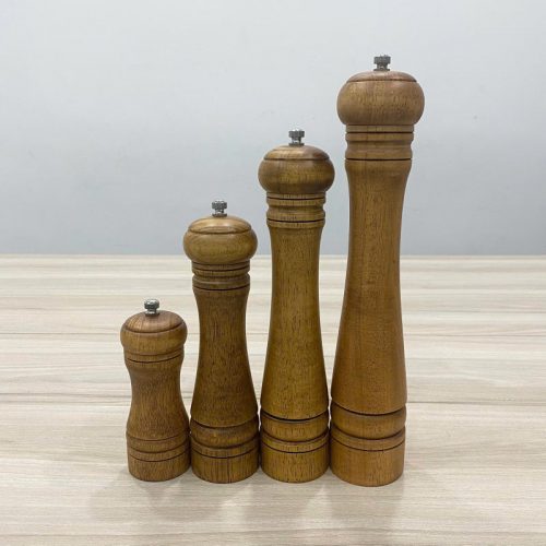 Cối xay tiêu gỗ 195054, dụng cụ xay tiêu cổ điển và sang trọng cho bàn ăn, nhà hàng, khách sạn.