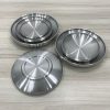 Đĩa inox 2 lớp 304 Song Quán, thiết kế sang trọng, inox cao cấp chống gỉ, giữ nóng tốt cho thực phẩm.
