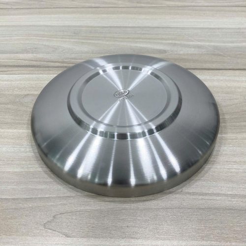 Đĩa inox 2 lớp 304 Song Quán, thiết kế sang trọng, inox cao cấp chống gỉ, giữ nóng tốt cho thực phẩm.