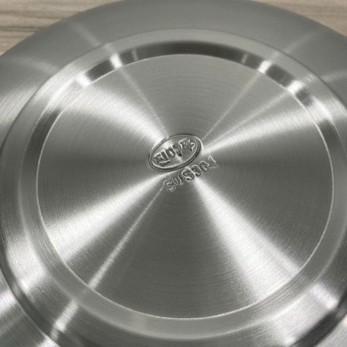 Đĩa inox 2 lớp 304 Song Quán, thiết kế sang trọng, inox cao cấp chống gỉ, giữ nóng tốt cho thực phẩm.