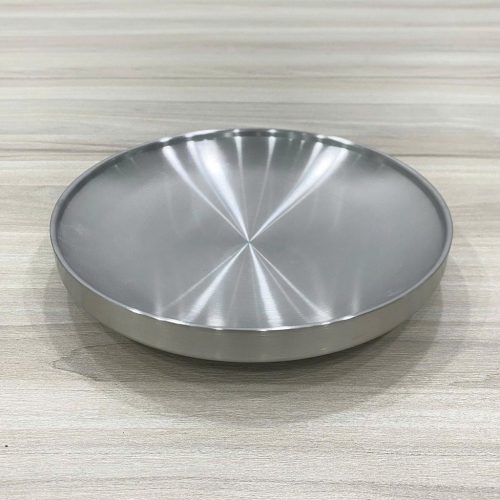Đĩa inox 2 lớp 304 Song Quán, thiết kế sang trọng, inox cao cấp chống gỉ, giữ nóng tốt cho thực phẩm