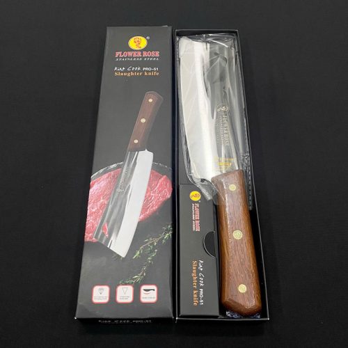 Dao bếp cán gỗ PRO 51 – lưỡi thép không gỉ sắc bén, cán gỗ chắc tay