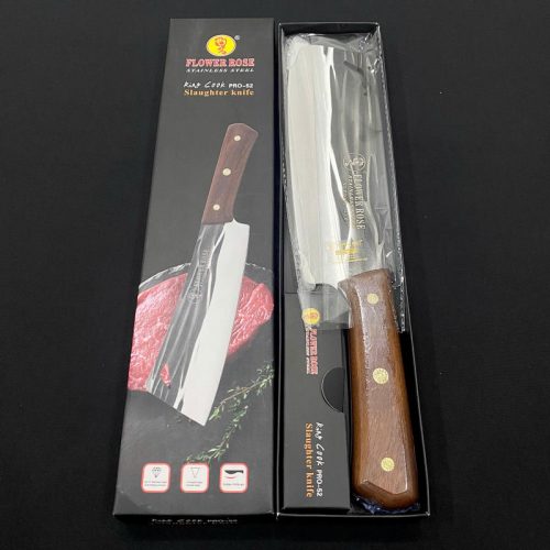 Dao bếp cán gỗ PRO52 sắc bén, lưỡi thép không gỉ, tay cầm gỗ cao cấp