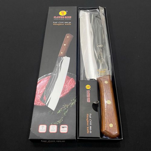 Dao bếp cán gỗ PRO53 sắc bén, lưỡi thép không gỉ, tay cầm gỗ cao cấp