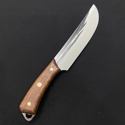 Dao có vân khía đen cán gỗ PRO-63 – lưỡi dao inox chống dính, cán gỗ tự nhiên, thiết kế tinh tế phù hợp cho bếp nhà hàng và gia đình.