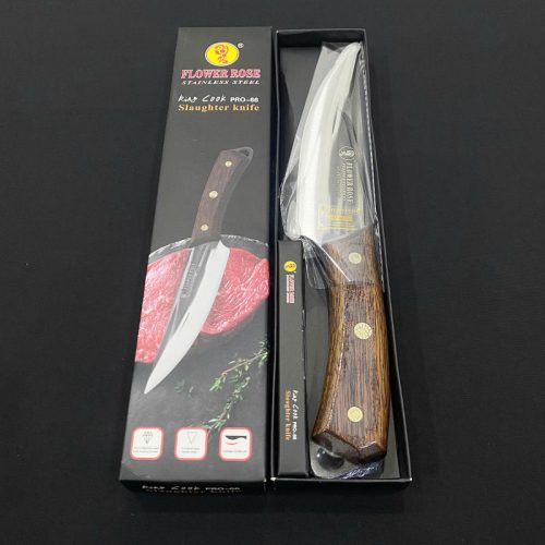 Dao có vân khía đen cán gỗ PRO-66 – lưỡi thép không gỉ, bền sắc và sang trọng cho bếp nhà hàng