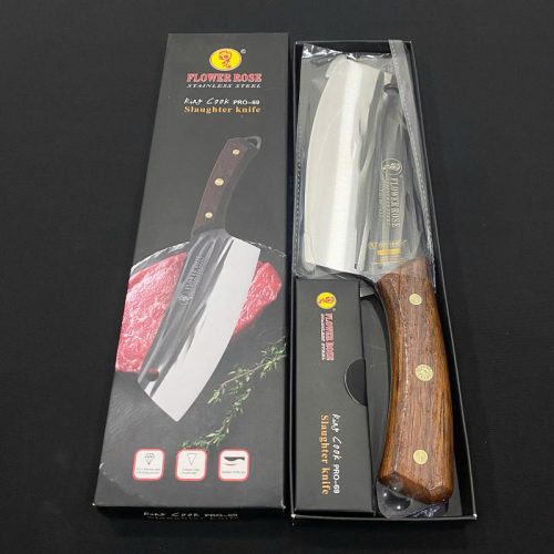 Dao có vân khía đen cán gỗ PRO-69 – lưỡi thép không gỉ sắc bén, thiết kế sang trọng