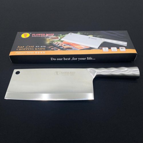 Dao thái inox PT-970 lưỡi lớn, sắc bén, làm từ inox cao cấp – dụng cụ chuyên dụng cho đầu bếp nhà hàng và khách sạn.