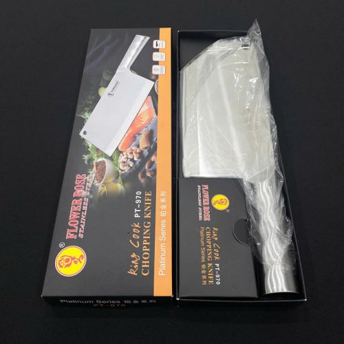 Dao thái inox PT-970 lưỡi lớn, sắc bén, làm từ inox cao cấp – dụng cụ chuyên dụng cho đầu bếp nhà hàng và khách sạn.