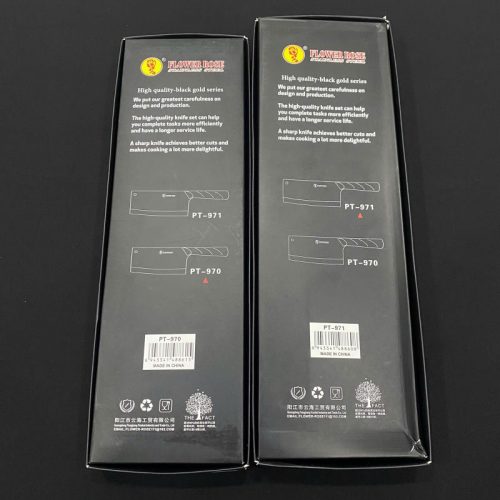 Dao thái inox PT-970 và PT-971 lưỡi sắc bén, cán cầm chắc tay – dụng cụ không thể thiếu trong gian bếp chuyên nghiệp.