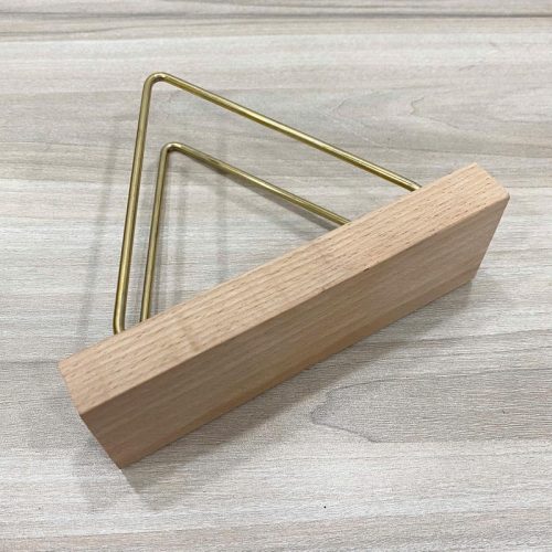 Giá treo khăn giấy tam giác TTH01 bằng gỗ và kim loại