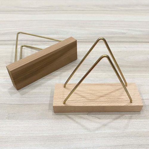 Giá treo khăn giấy tam giác TTH01 bằng gỗ và kim loại