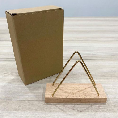 Giá treo khăn giấy tam giác TTH01 bằng gỗ và kim loại