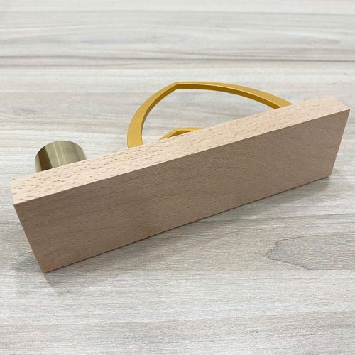 Giá treo khăn giấy TTH05 hình vòm cong đôi bằng gỗ và kim loại vàng