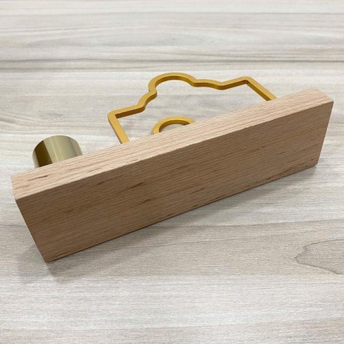 Giá treo khăn giấy TTH03 hình mây bằng gỗ và kim loại vàng