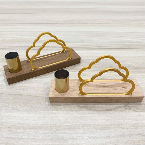 Giá treo khăn giấy TTH04-2 hình mây có ống cắm kim loại