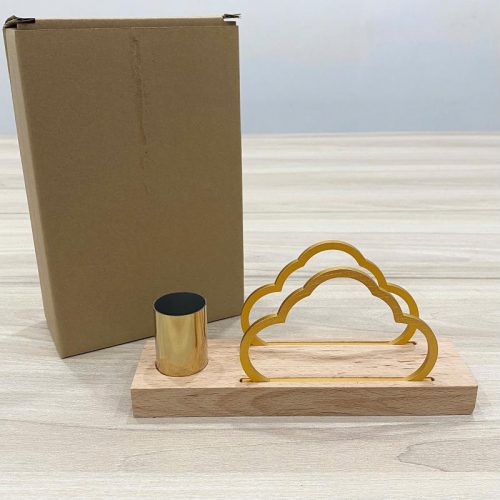 Giá treo khăn giấy TTH04 hình mây có ống cắm kim loại