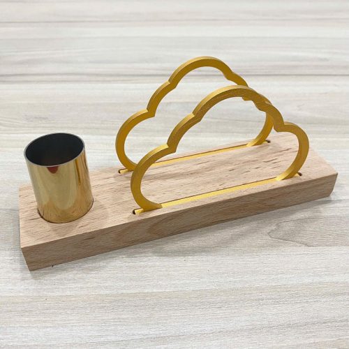 Giá treo khăn giấy TTH04 hình mây có ống cắm kim loại