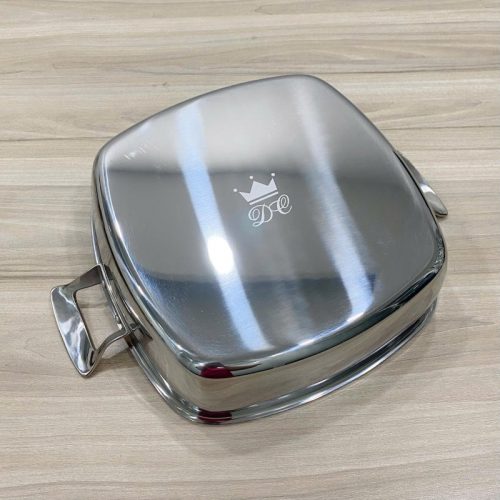 Nồi vuông inox bóng nắp kính 30cm SKU 110713 – nồi inox cao cấp, sáng bóng, dung tích lớn, giữ nhiệt tốt, phù hợp cho bếp nhà hàng và gia đình.
