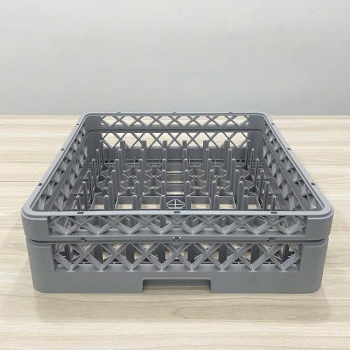 Rack chông 64 DC063B-1 bằng nhựa màu xám, thiết kế lưới có chông để cố định ly chén.