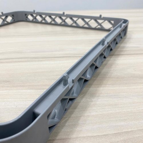 Rack nối không ngăn DC061G-1 bằng nhựa màu xám, khung nối dùng cho rack ly chén công nghiệp.