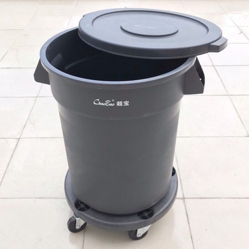 Thùng rác nhà bếp B-010 chất liệu nhựa cao cấp, có nắp đậy và bánh xe tiện lợi – phù hợp sử dụng trong nhà hàng, khách sạn, khu bếp công nghiệp.