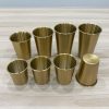 Ly 1 lớp inox 304 cuốn miệng cao cấp màu vàng DCB260G