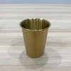 Ly 1 lớp inox 304 cuốn miệng cao cấp màu vàng DCB200G