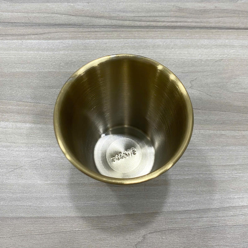 Ly 1 lớp inox 304 cuốn miệng cao cấp màu vàng DCB200G Ly 1 lớp inox 304 cuốn miệng cao cấp màu vàng DCB200G