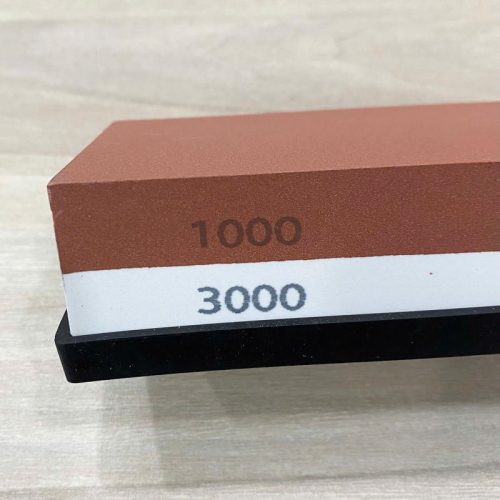 Đá mài dao kèm đế - màu đỏ trắng 190106