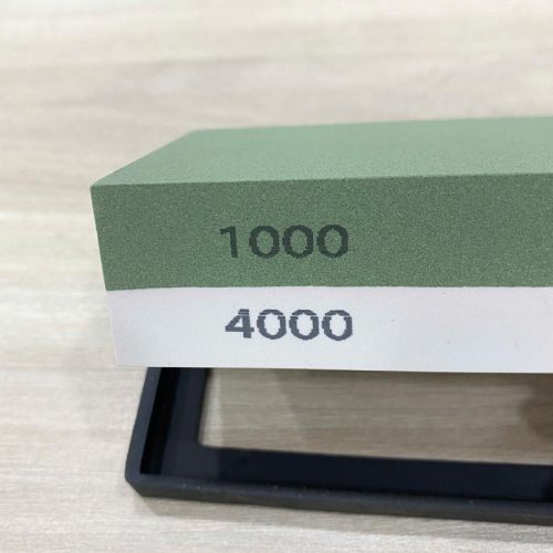 Đá mài dao kèm đế – màu xanh lá trắng 190107