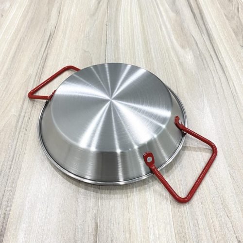 Chảo inox quai đỏ 1 đáy HXPHE22