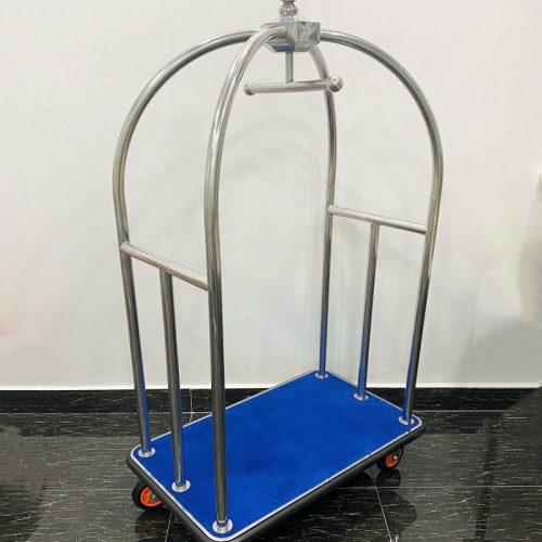 Xe đẩy hành lý inox trắng XL-1