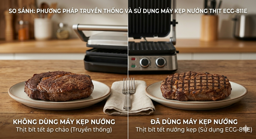 MÁY KẸP NƯỚNG THỊT ECG-811E SONG QUÁN: TỐI ƯU QUY TRÌNH CHẾ BIẾN CHO QUÁN ĂN VÀ NHÀ HÀNG 2 image 24