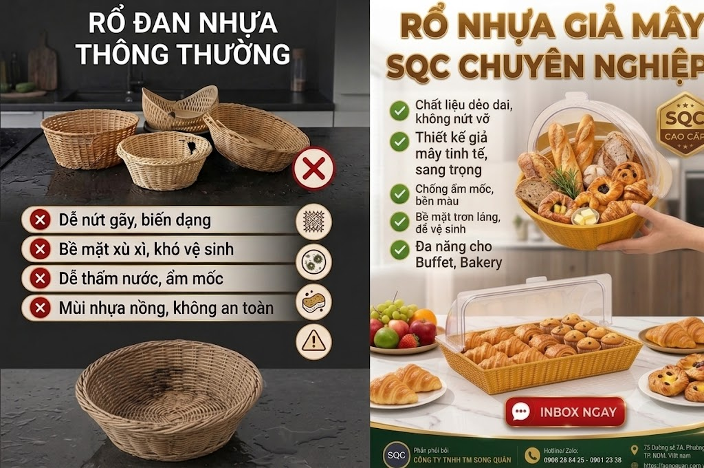 RỔ NHỰA GIẢ MÂY SONG QUÁN: ĐIỂM NHẤN THẨM MỸ CHO QUẦY BÁNH, QUẦY BUFFET VÀ CÁC QUÁN CÀ PHÊ 3 image 57