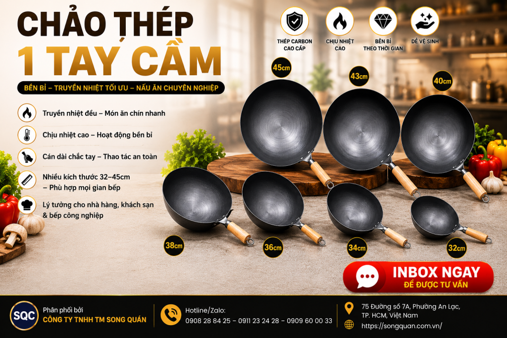CHẢO THÉP SONG QUÁN: TRUYỀN NHIỆT ĐỀU, CHIÊN XÀO ĐỦ LỬA DÀNH CHO BẾP CHUYÊN NGHIỆP 2 image 66