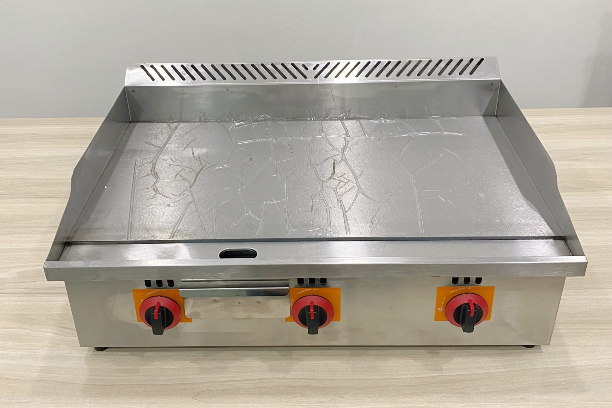 Bếp chiên mặt phẳng gas 720C inox Song Quán 