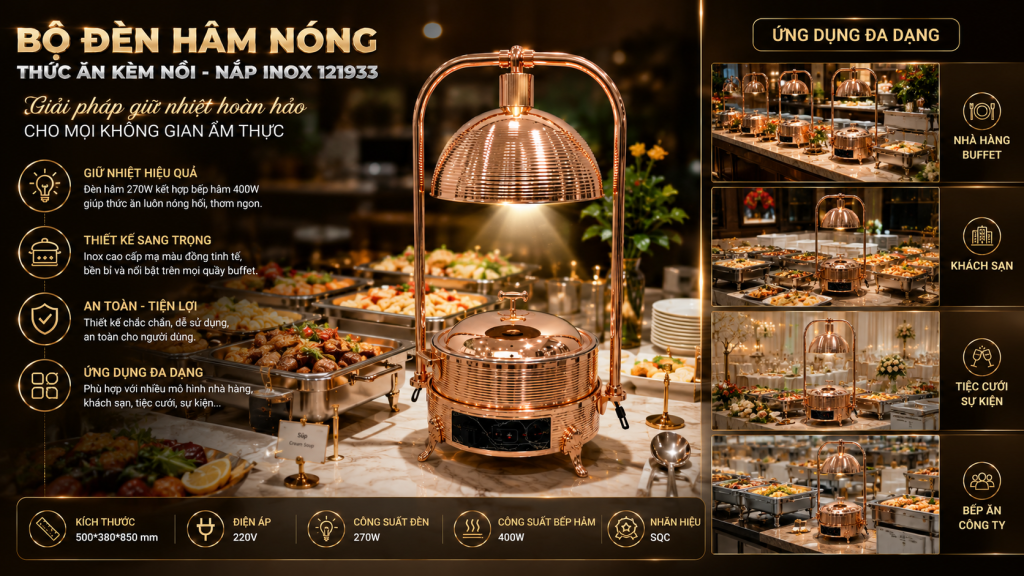 SONG QUÁN BẬT MÍ GIẢI PHÁP GIỮ MÓN ĂN LUÔN NÓNG VỚI BỘ ĐÈN HÂM NÓNG THỨC ĂN 9 image 63