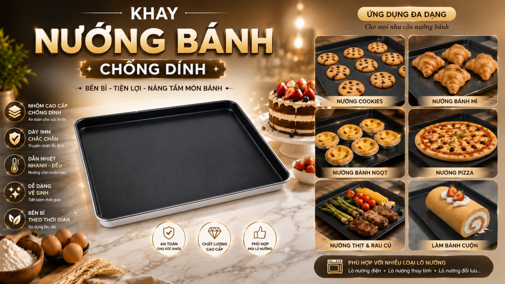 Khay nướng bánh Song Quán cho nhà hàng khách sạn 